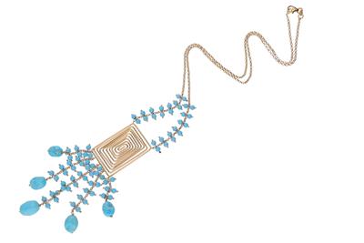 Collier con turchesi e pietre - Asta Preziosi