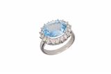 Anello con diamanti e acquamarina - Asta Preziosi Anello con diamanti e acquamarina - Asta Preziosi