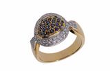 Anello con diamanti e zaffiri - Asta Preziosi Anello con diamanti e zaffiri - Asta Preziosi