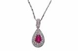 Collana con pendente con diamanti e rubino - Asta Preziosi Collana con pendente con diamanti e rubino - Asta Preziosi