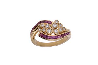 Anello con diamanti e rubini - Asta Preziosi