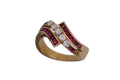 Anello con diamanti e rubini - Asta Preziosi