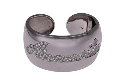 Bracciale a fascia con diamanti - Asta Preziosi