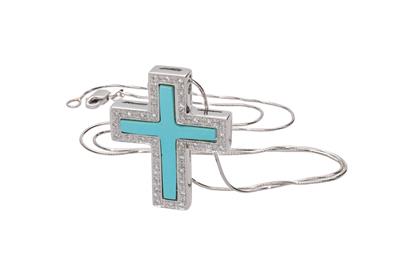 Collana con diamanti e turchese - Asta Preziosi