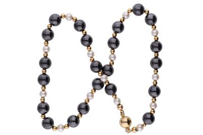 Collana di perle coltivate e pietre - Asta Preziosi