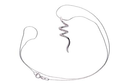 Collier con pendente a spirale con diamanti - Asta Preziosi