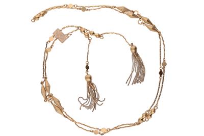 Lunga collana saliscendi con nappe - Asta Preziosi