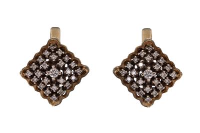 Paio di orecchini con diamanti - Asta Preziosi