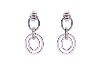 Paio di orecchini con diamanti - Asta Preziosi