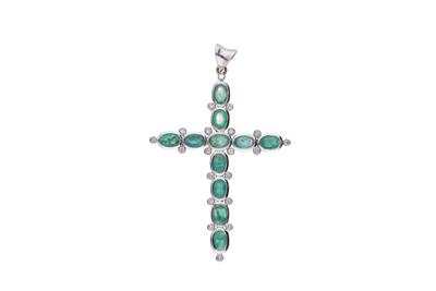 Pendente con smeraldi e diamanti - Asta Preziosi