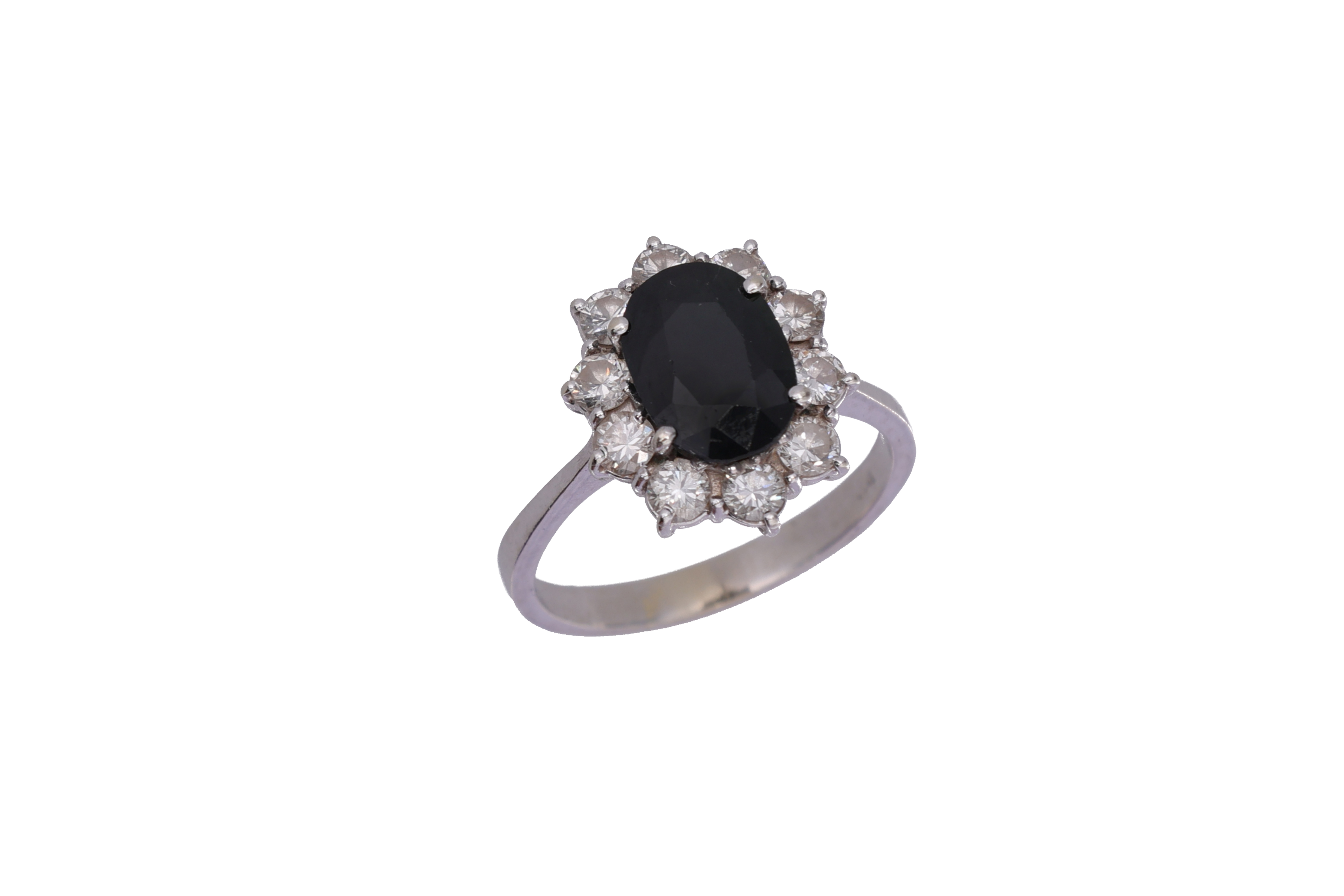 Anello con diamanti e zaffiro - Asta Preziosi