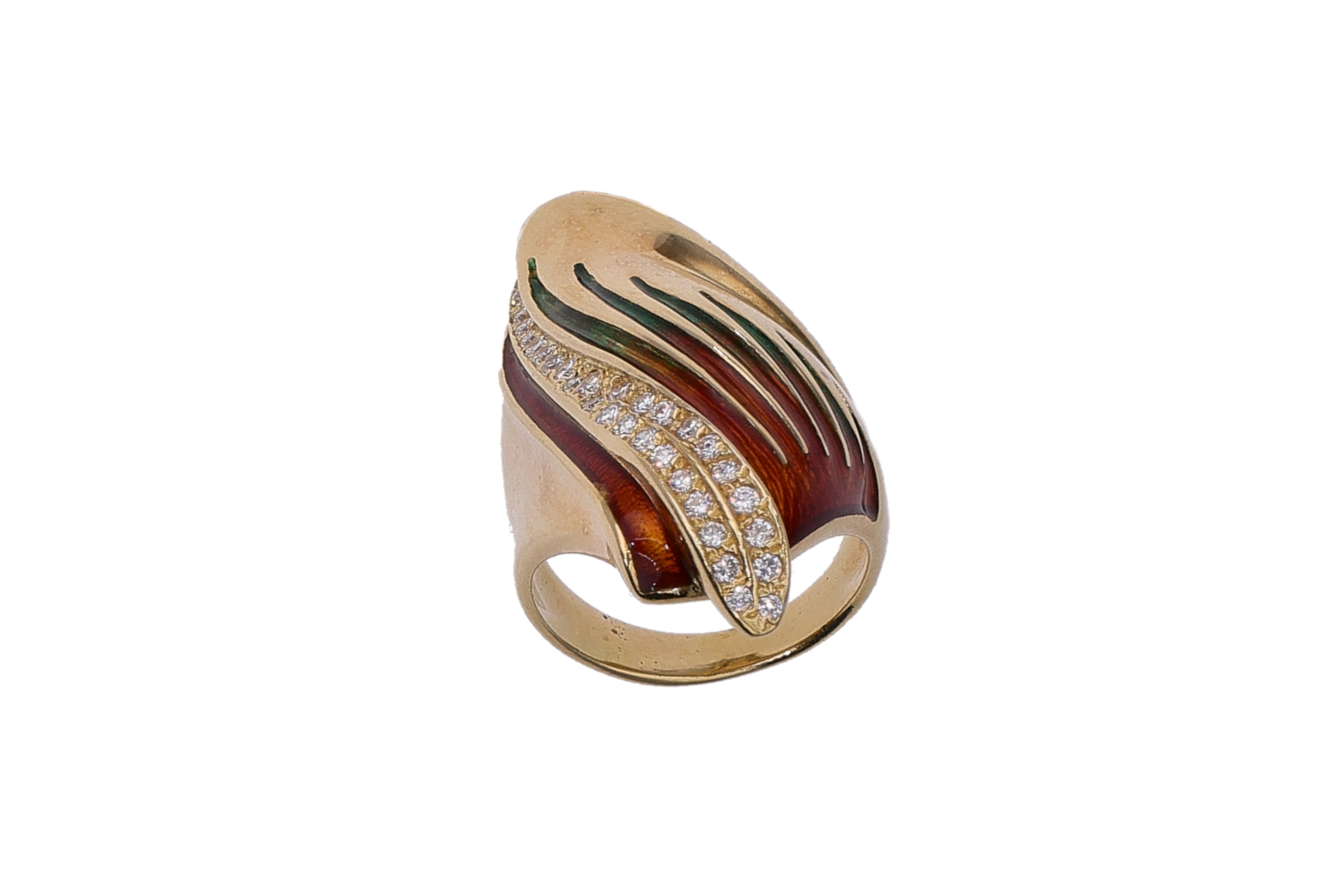 Anello con smalti e pietre - Asta Preziosi