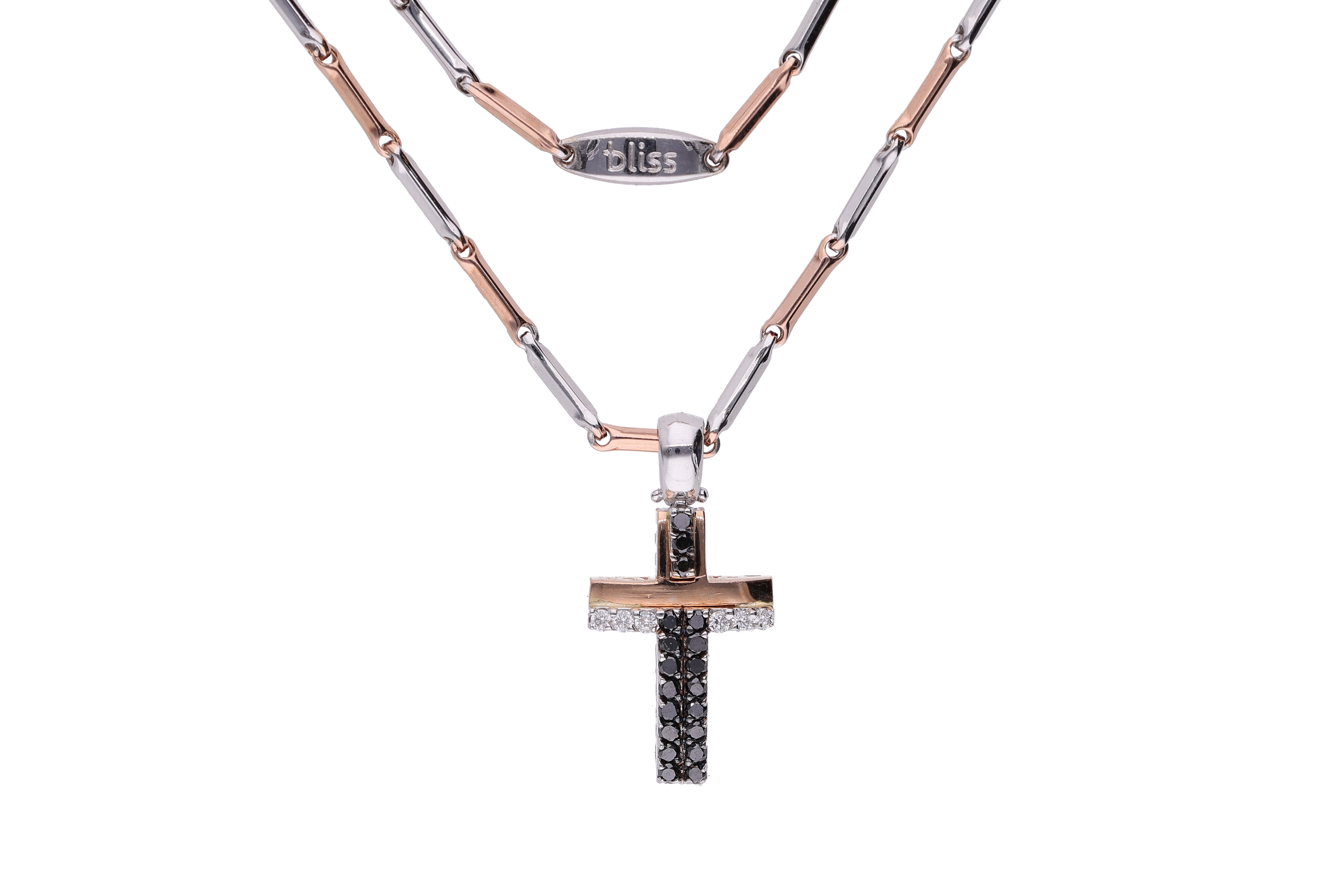 Bliss, collana con ciondolo con diamanti bianchi e neri - Asta Preziosi