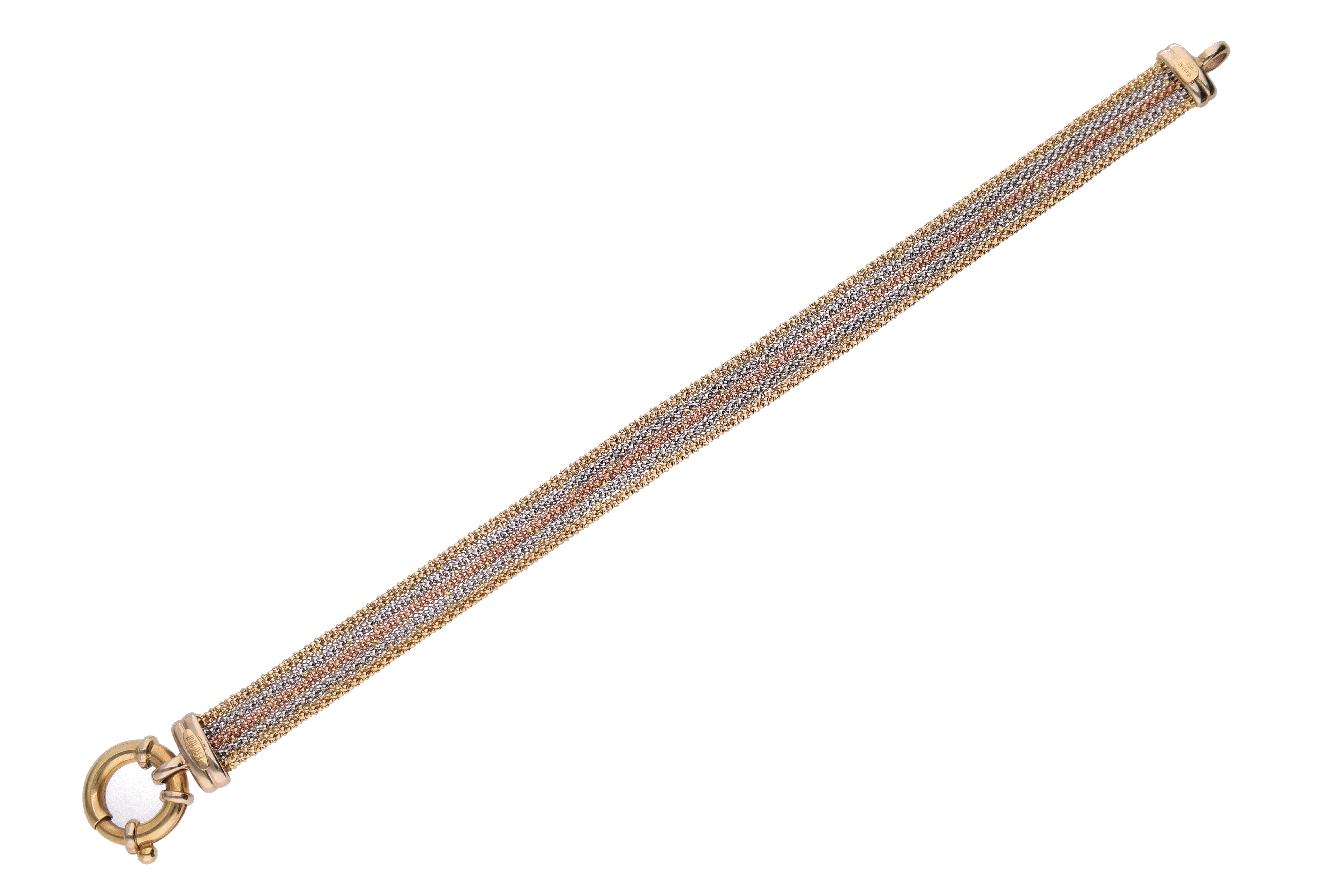 Bracciale nei tre colori dell'oro - Asta Preziosi