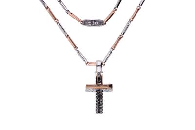 Bliss, collana con ciondolo con diamanti bianchi e neri - Asta Preziosi Bliss, collana con ciondolo con diamanti bianchi e neri - Asta Preziosi