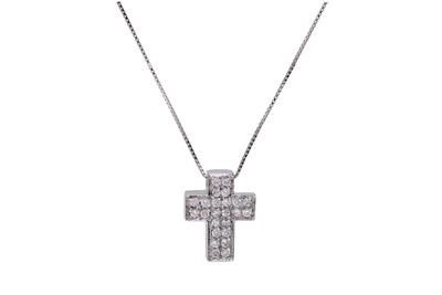 Collana con pendente a forma di croce con diamanti - Asta Preziosi Collana con pendente a forma di croce con diamanti - Asta Preziosi