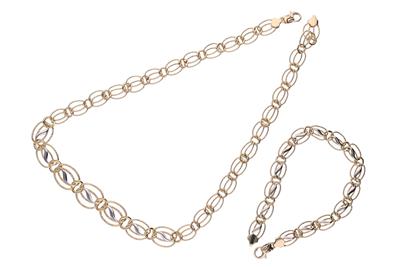 Parure composta da bracciale e collana con maglia a gradazione - Asta Preziosi Parure composta da bracciale e collana con maglia a gradazione - Asta Preziosi