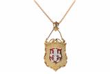 Collana con ciondolo a scudo smaltato - Asta Preziosi Collana con ciondolo a scudo smaltato - Asta Preziosi
