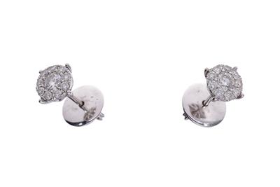 Paio di orecchini con diamanti - Asta Preziosi