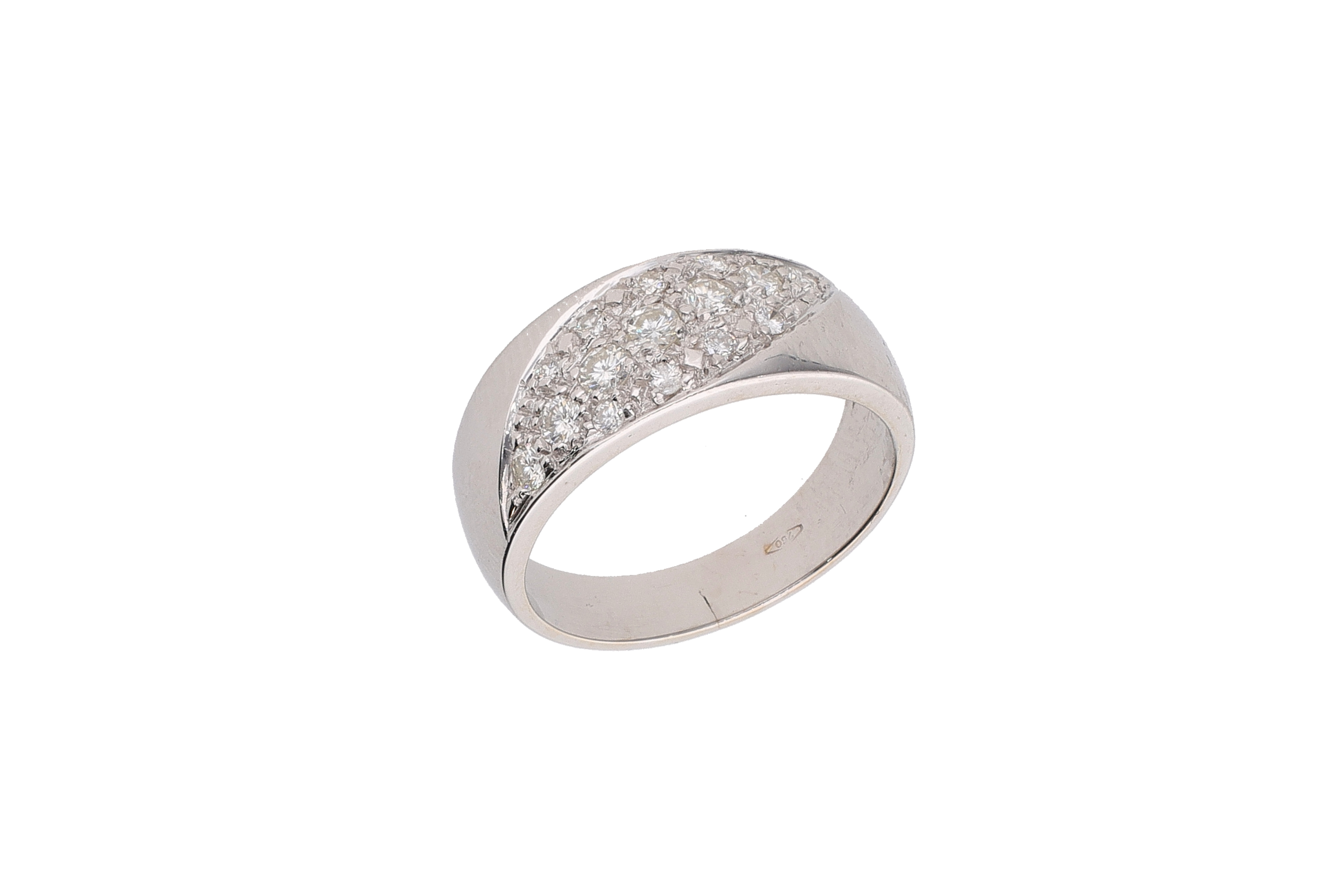 Anello a fascia con diamanti - Asta Preziosi