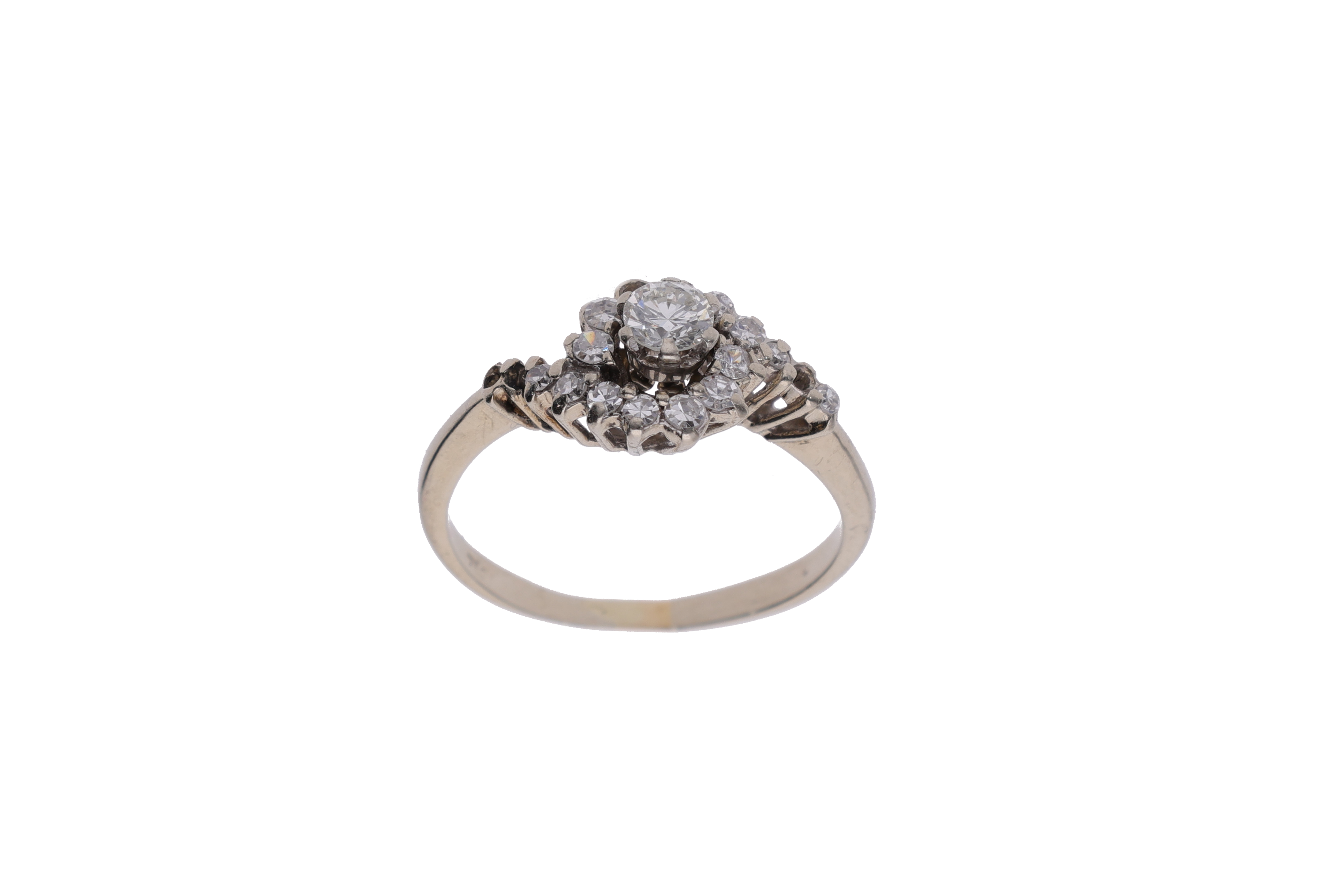 Anello con diamanti e pietra - Asta Preziosi
