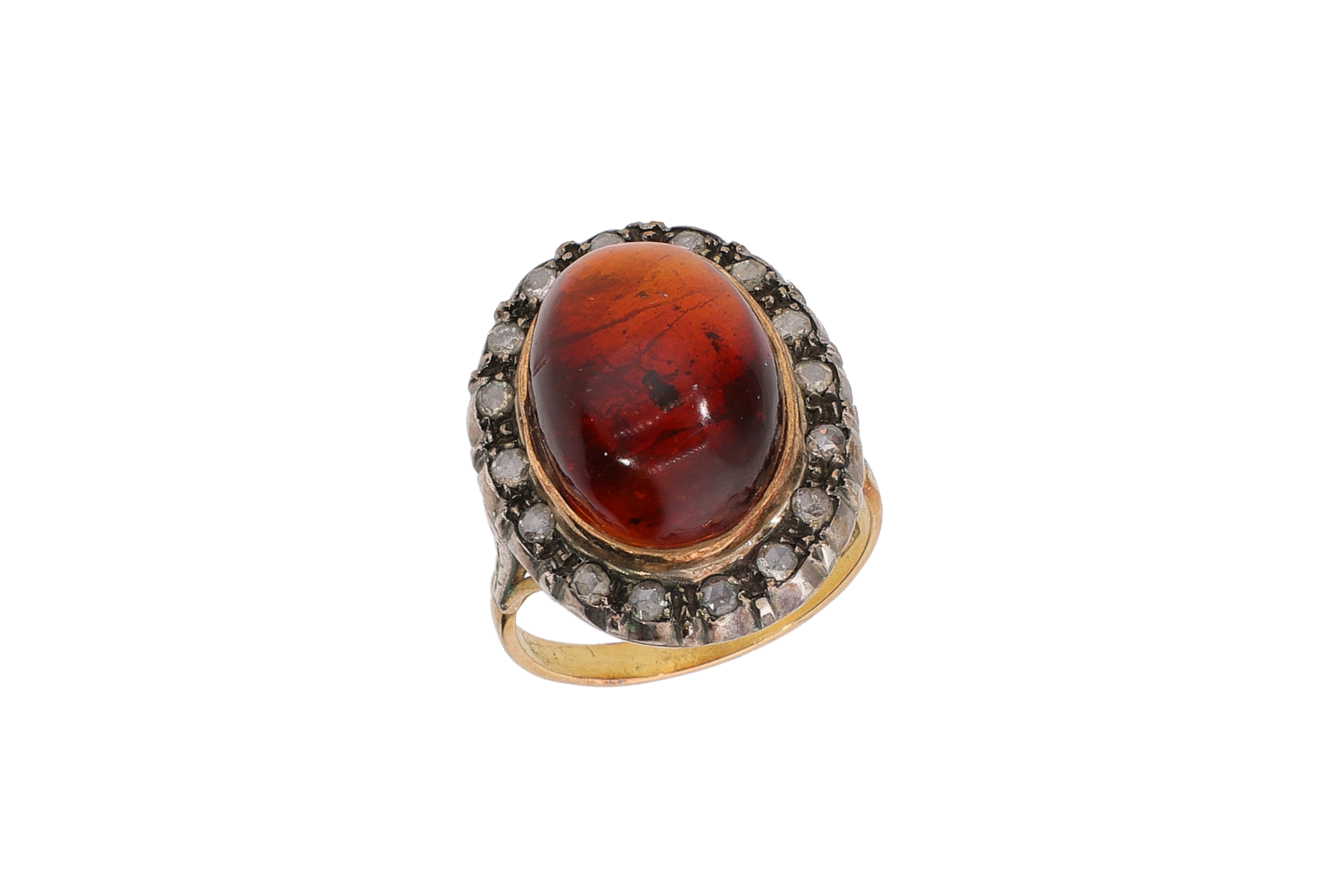 Anello con diamanti e pietra - Asta Preziosi