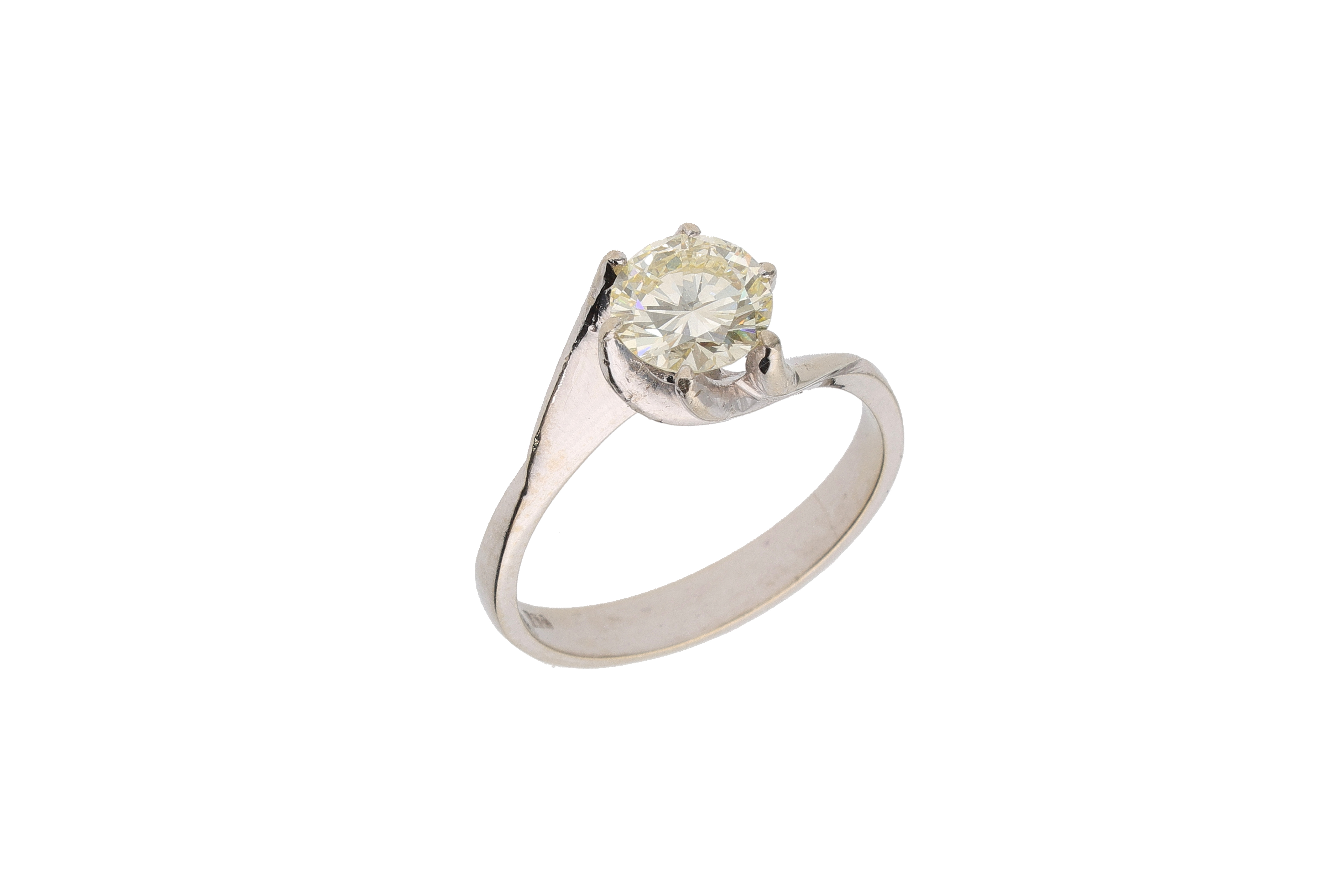 Anello solitario con diamante - Asta Preziosi