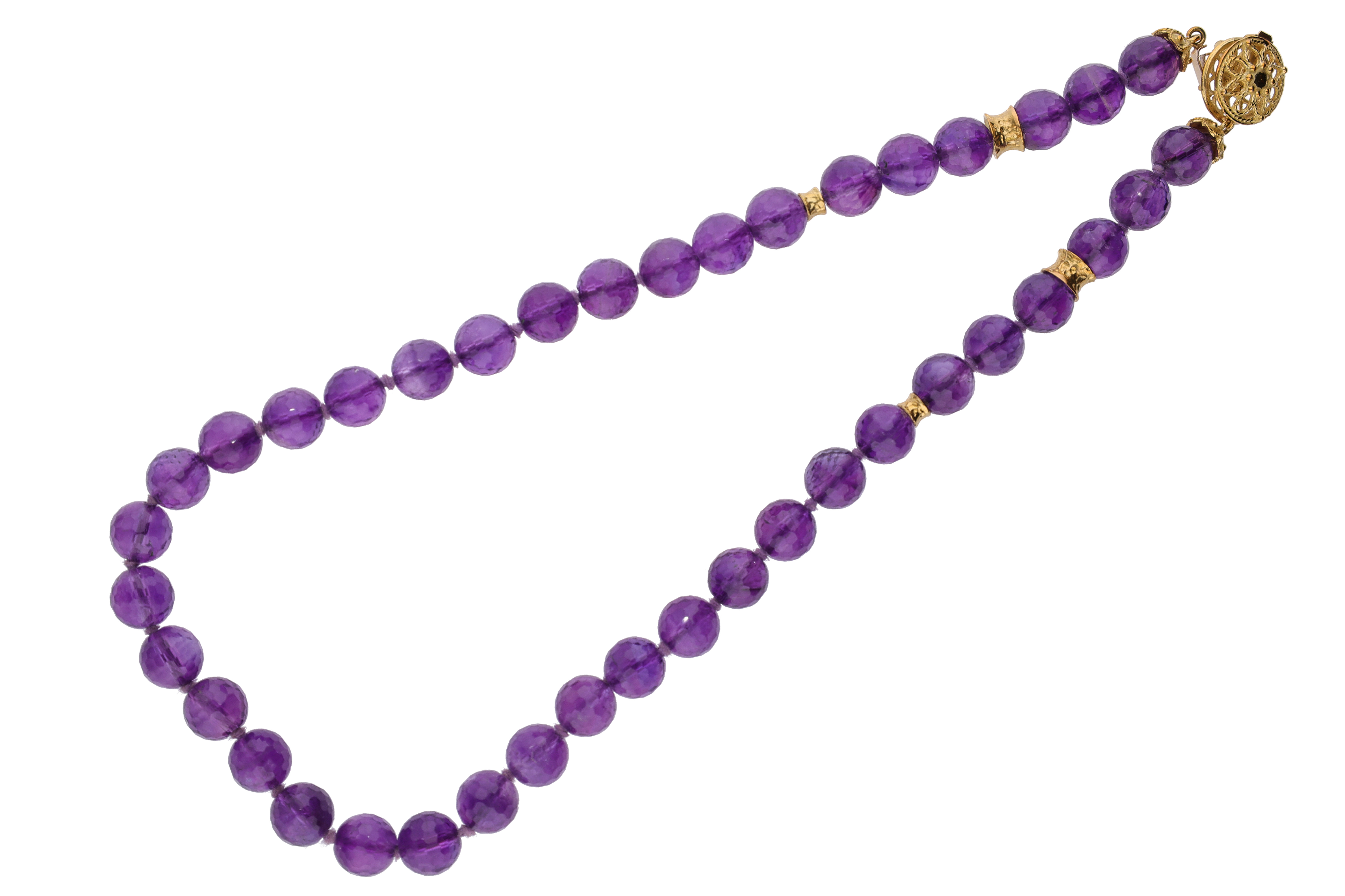 Collana con sfere sfaccettate di ametista - Asta Preziosi
