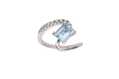 Anello con pietre e topazio - Asta Preziosi