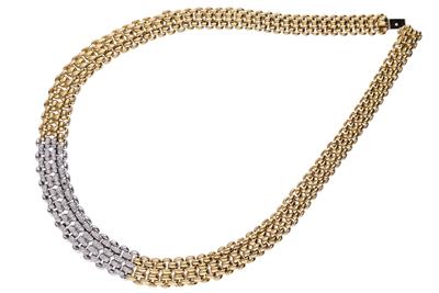 Collana a maglie intrecciate con diamanti - Asta Preziosi Collana a maglie intrecciate con diamanti - Asta Preziosi