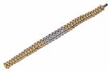 Bracciale a maglia intrecciata con centrale impreziosito da diamanti - Asta Preziosi Bracciale a maglia intrecciata con centrale impreziosito da diamanti - Asta Preziosi