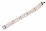 Bracciale a tre fili di perle coltivate con chiusura impreziosita da diamanti e inserti in oro - Asta Preziosi Bracciale a tre fili di perle coltivate con chiusura impreziosita da diamanti e inserti in oro - Asta Preziosi