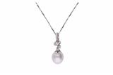 Collana e pendente mobile con diamanti e perla coltivata - Asta Preziosi Collana e pendente mobile con diamanti e perla coltivata - Asta Preziosi