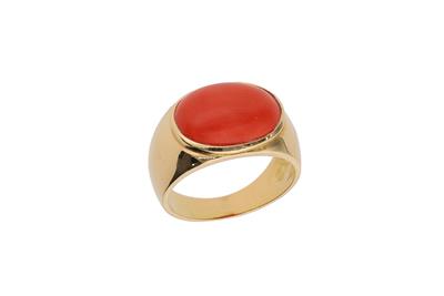 Anello con corallo - Asta Preziosi
