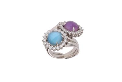 Anello con diamanti e pietre - Asta Preziosi