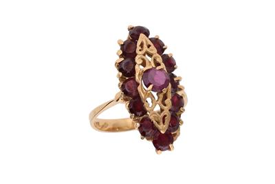 Anello con granati - Asta Preziosi