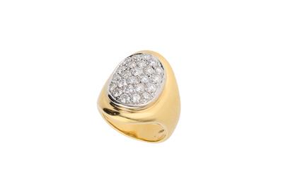 Anello con pave' di diamanti - Asta Preziosi