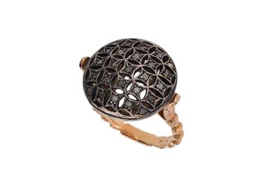 Anello in stile antico con diamanti - Asta Preziosi