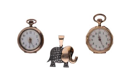 Lotto composto da pendente e 2 orologini - Asta Preziosi
