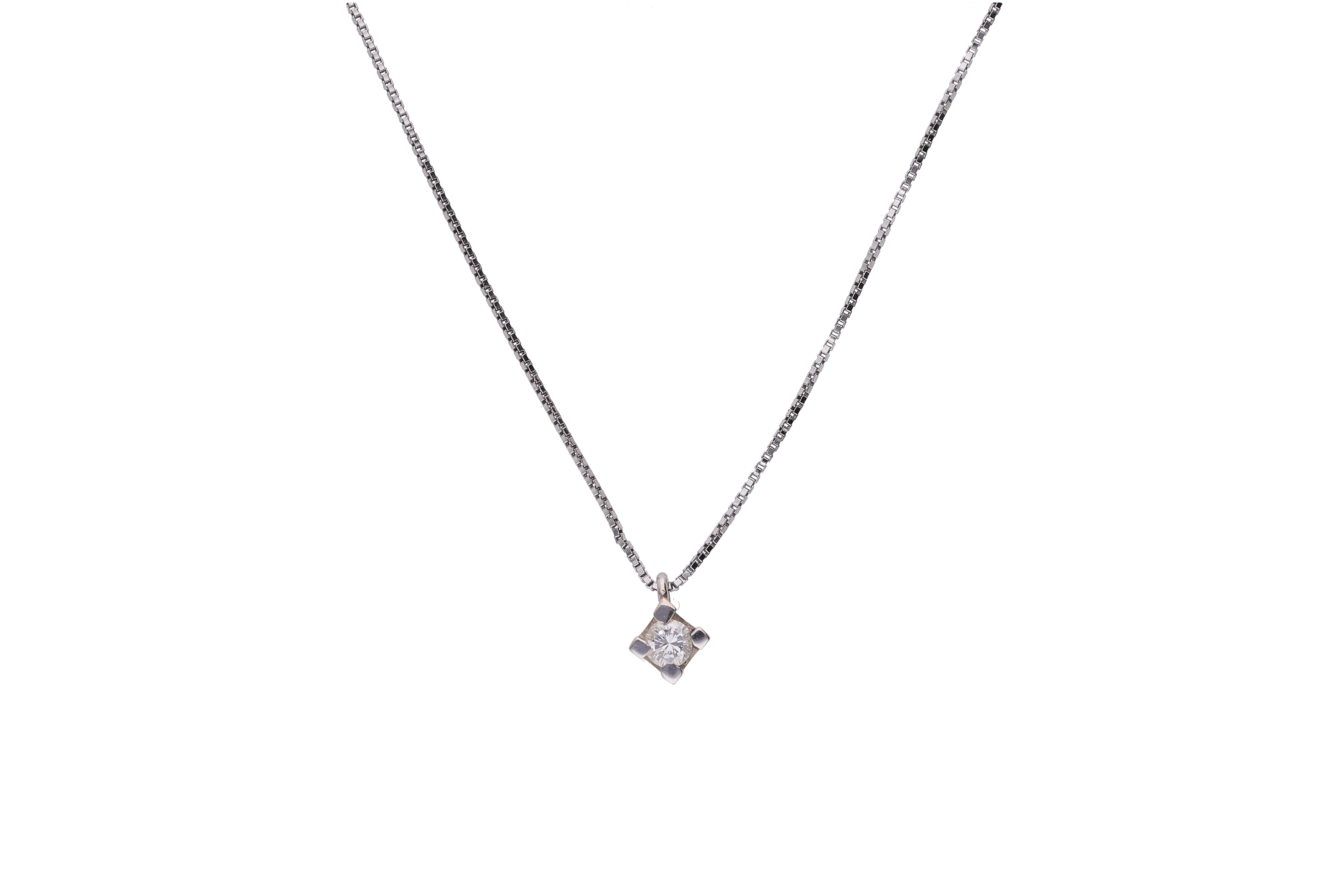 Collana con diamante - Asta Preziosi