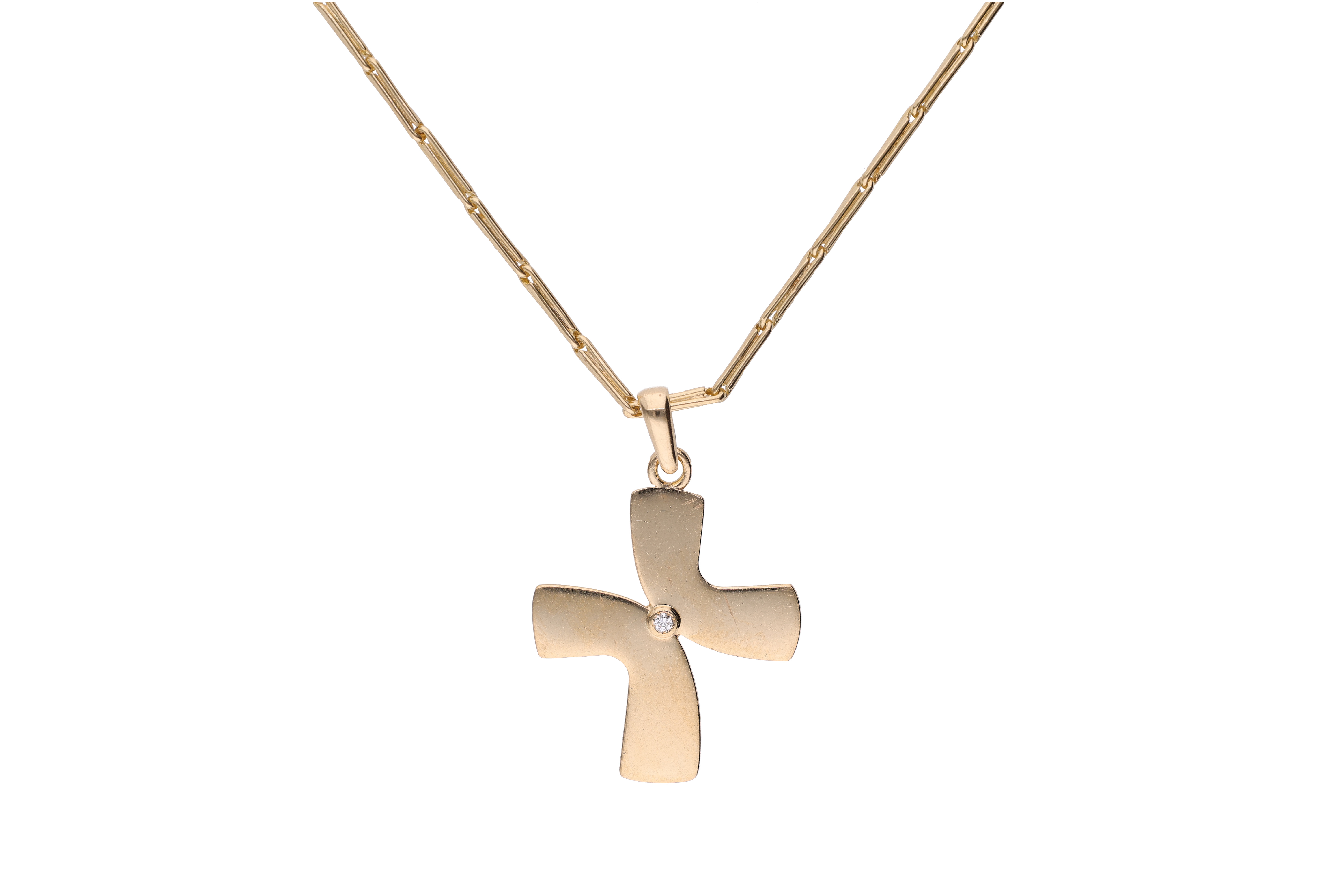 Collana con pendente impreziosito da diamante - Asta Preziosi