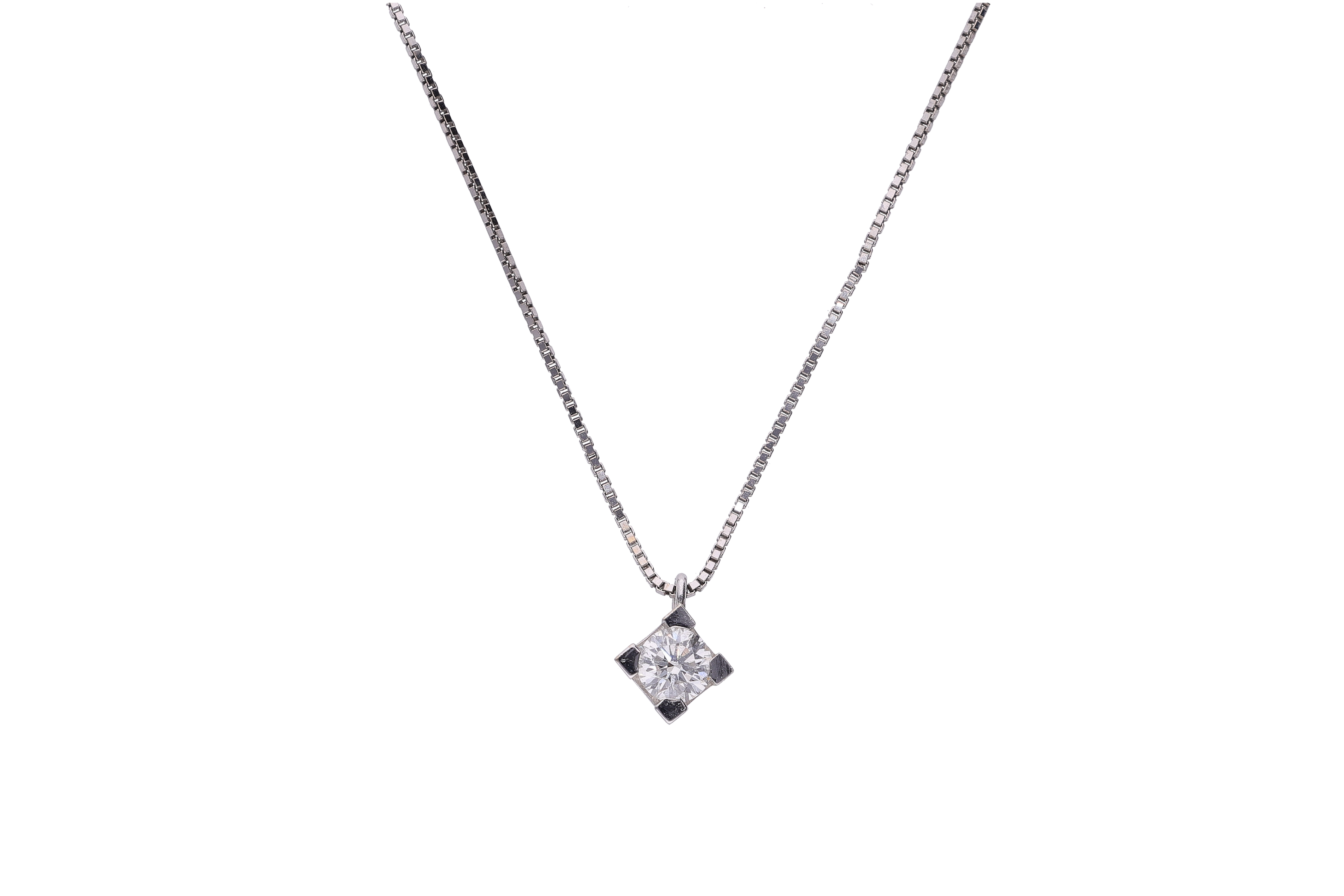 Collier punto luce con diamante - Asta Preziosi