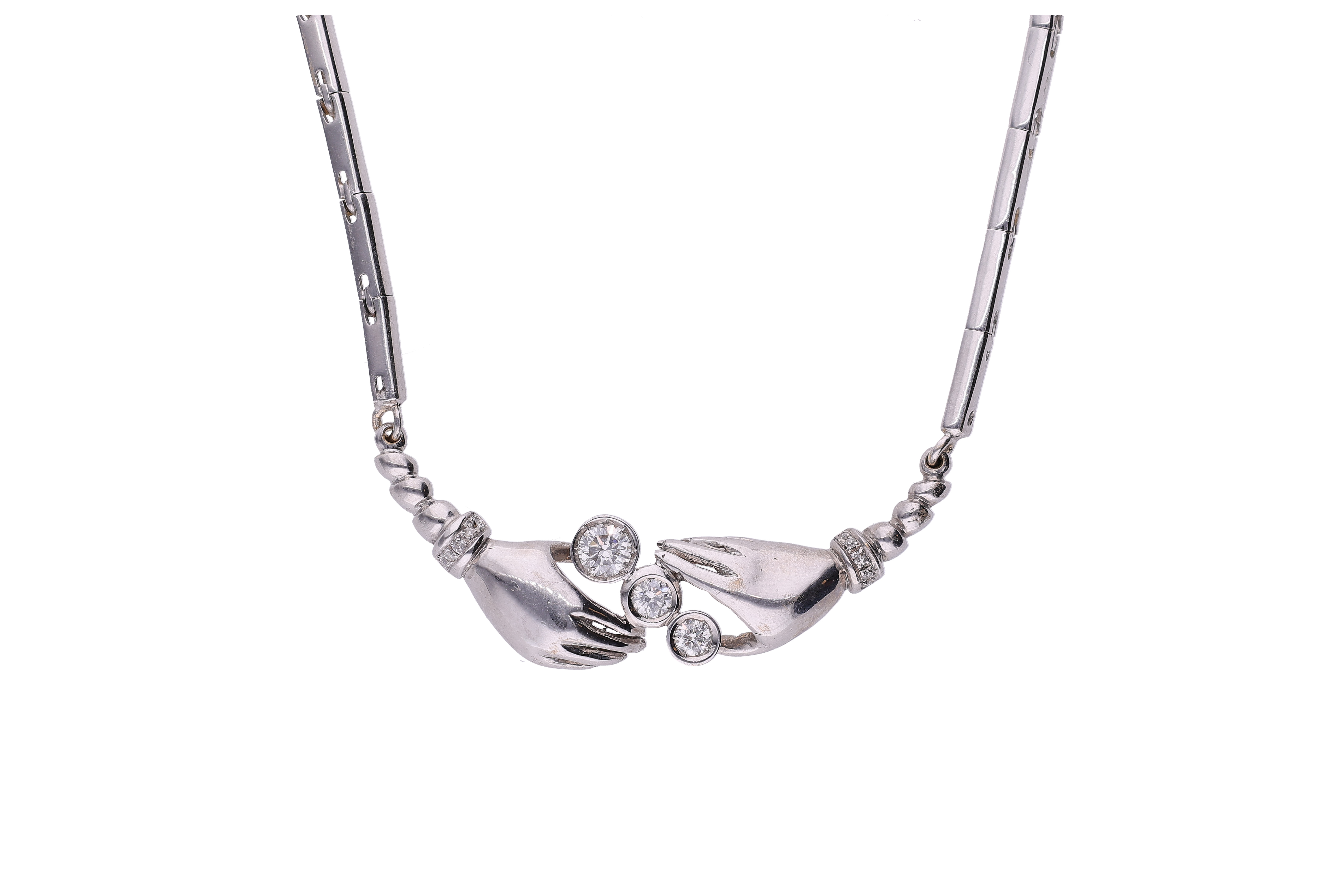Collier semirigido con diamanti - Asta Preziosi