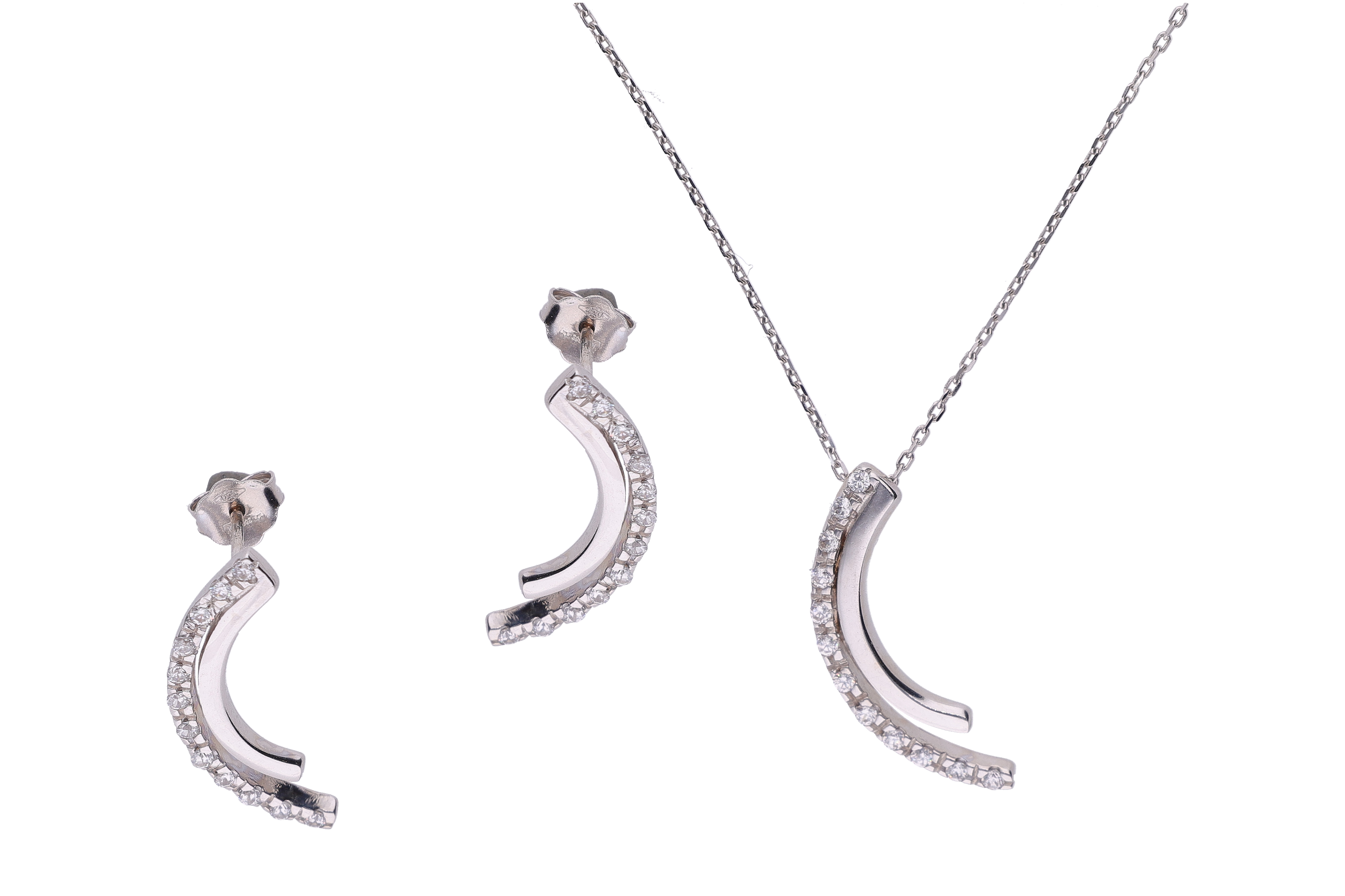 Parure orecchini e collier con pietre - Asta Preziosi