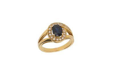 Anello con diamanti e zaffiro - Asta Preziosi Anello con diamanti e zaffiro - Asta Preziosi