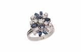 Anello fantasia con diamanti e zaffiri - Asta Preziosi Anello fantasia con diamanti e zaffiri - Asta Preziosi
