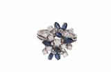 Anello fantasia con diamanti e zaffiri - Asta Preziosi Anello fantasia con diamanti e zaffiri - Asta Preziosi