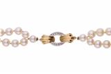 Collana a doppio filo di perle coltivate con diamanti - Asta Preziosi