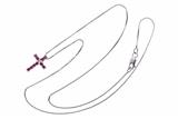 Collana con pendente mobile, piccolo diamante e rubini - Asta Preziosi Collana con pendente mobile, piccolo diamante e rubini - Asta Preziosi