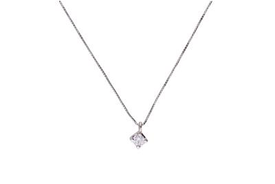 Collana e pendente con diamante - 